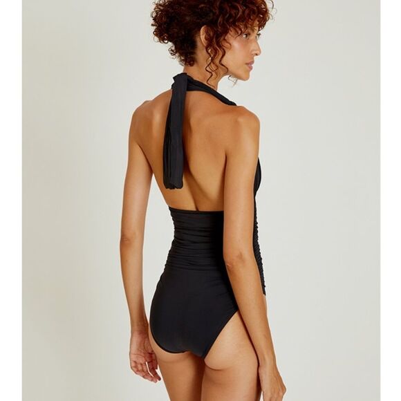 Lenny Niemeyer Kinkan Ruched Halter One Piece Swimsuit Small - Picture 3 of 9